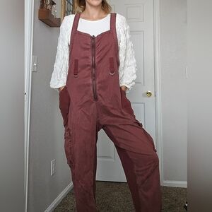Women's Burgundy Jumpsuit